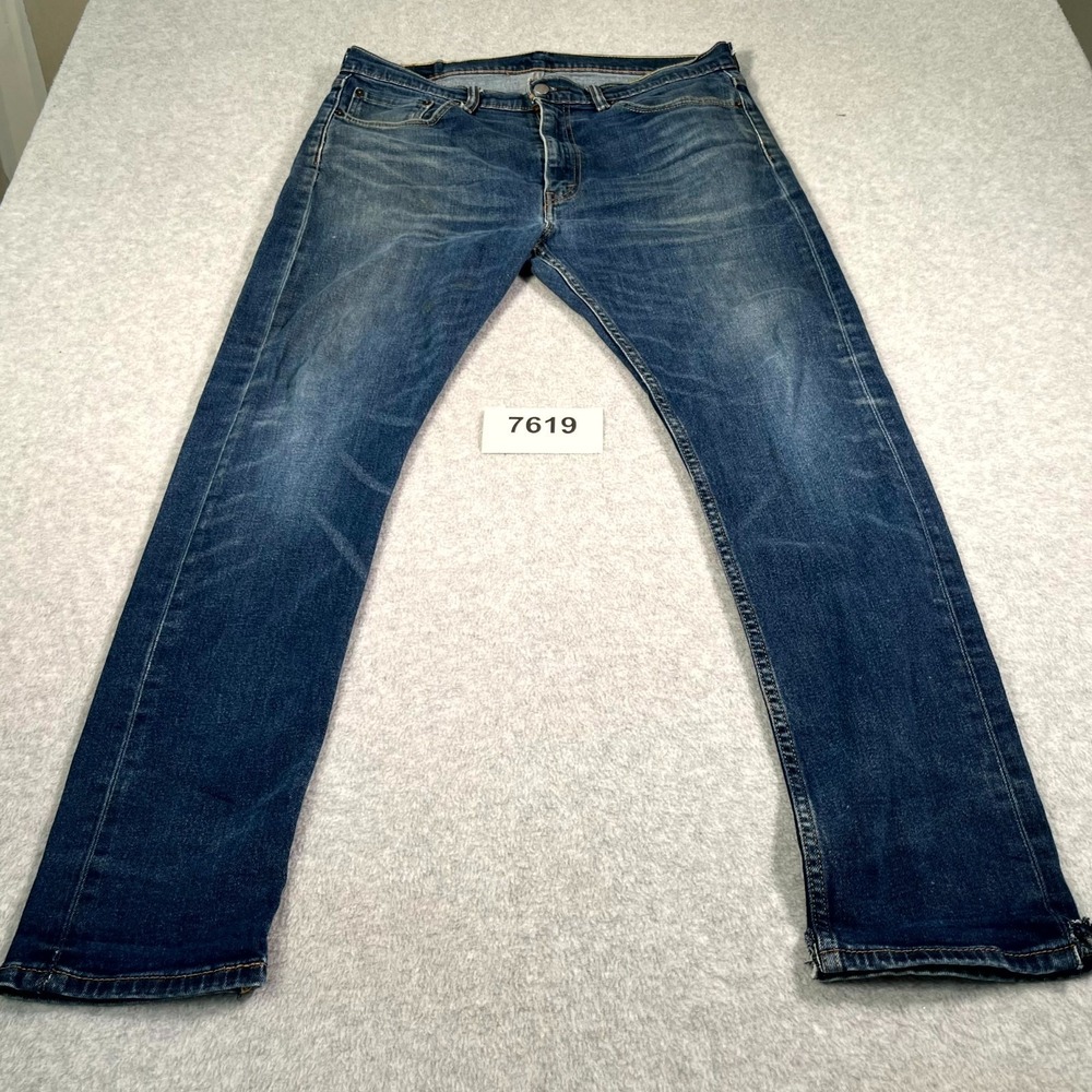 Levi's 510 Skinny Fit Jeans Mens 36x32 Blue Denim Dark Wash Cotton Stretch Casua